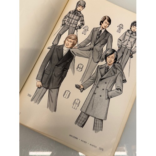 209 - Vintage Fashions, a manufactuers catalogue for 1976 gents clothing, with illustrated designs inside.... 