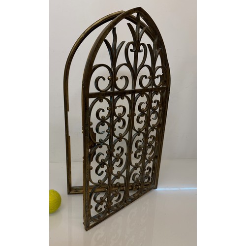 Architectural Salvage a cast and wrought bronze arched window section ...