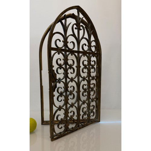 Architectural Salvage a cast and wrought bronze arched window section ...
