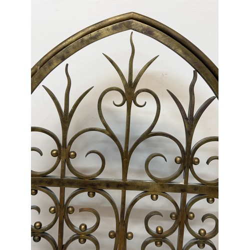 Architectural Salvage a cast and wrought bronze arched window section ...