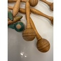 Treen, a collection of turned wood New Old Stock skipping rope handles ...