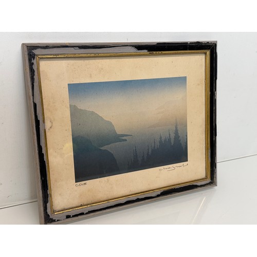 Canadian Art, Cove framed original signed by the artist Markgraf, 28 cm ...