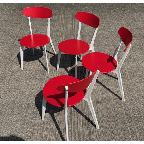 Mid century Plastic dinning chairs indoors or outside nice quality and ...
