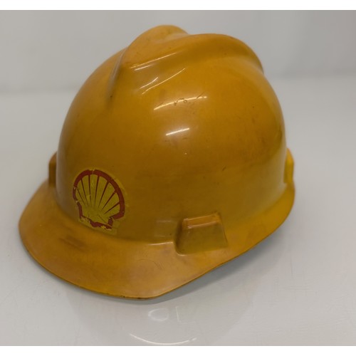 Automobilia, petrolania, a Shell branded safety hat from the 1970s with ...