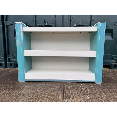 Art Deco aluminium shelving / book case, set of fully restored painted ...