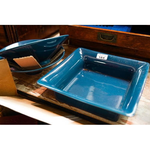 3 Avoca Blue Serving Bowls