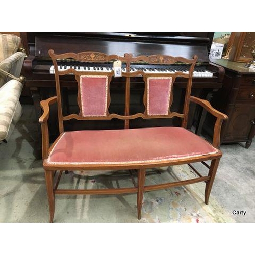139 - Ed Inlaid 2 Seater Settee