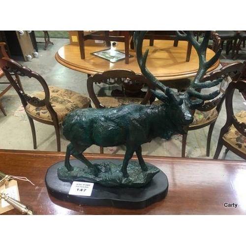 147 - Bronze Table Top Deer - 50cm High