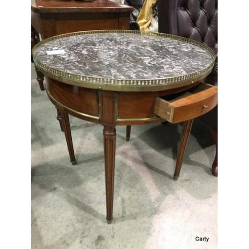 157 - French Round Marble Top Table