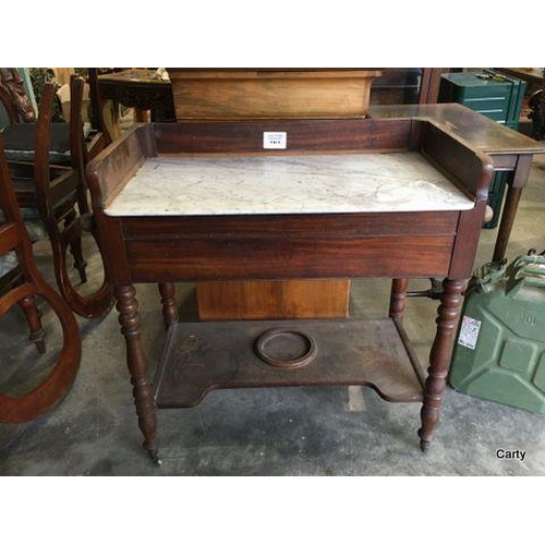 161 - Vict Mah Marble Top Washstand