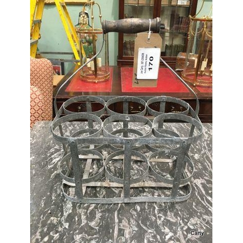 170 - Metal Wine Bottle Carrier