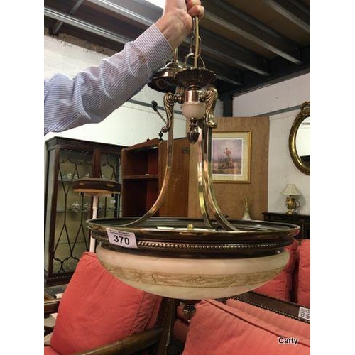 370 - Brass Hanging Light - 60cm High
