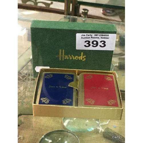 393 - 2 Packs of Harrods Playing Cards