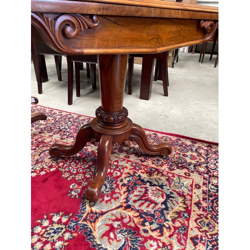 143 - Vict Walnut F/O Card Table