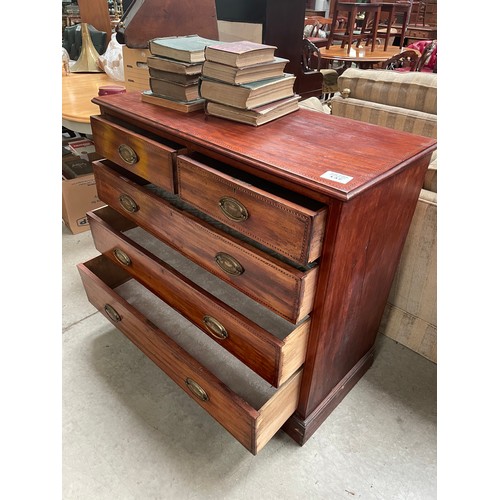 137 - Inlaid Mahogany 2 Over 3 Chest of Drawers.
108x50x95cm High