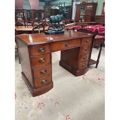 146 - Ed Mahogany Inlaid Ladies Desk.
117x60x77cm high