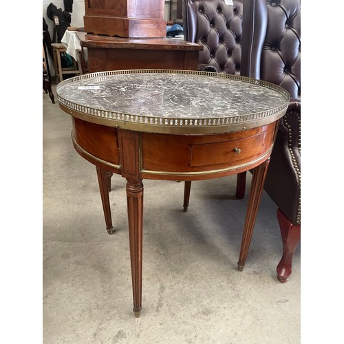 157 - French Round Marble Top Table