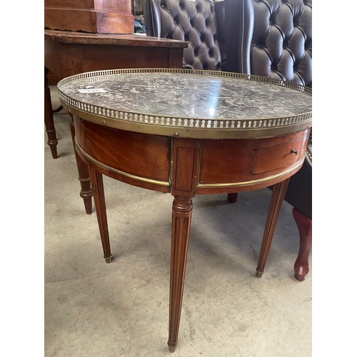 157 - French Round Marble Top Table