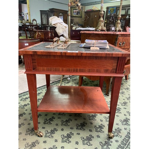 369 - Leather Top Occ Table