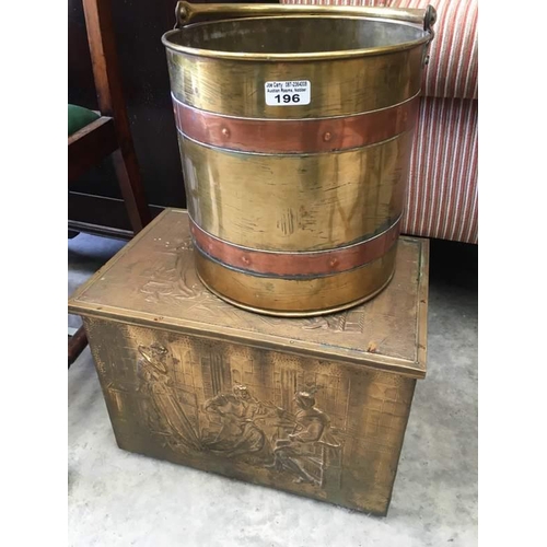 Brass Coal Bucket & Log Box