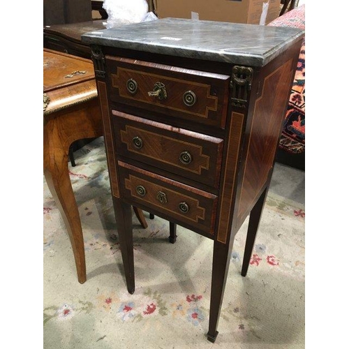 100 - French Stye Marble Top Inlaid Locker