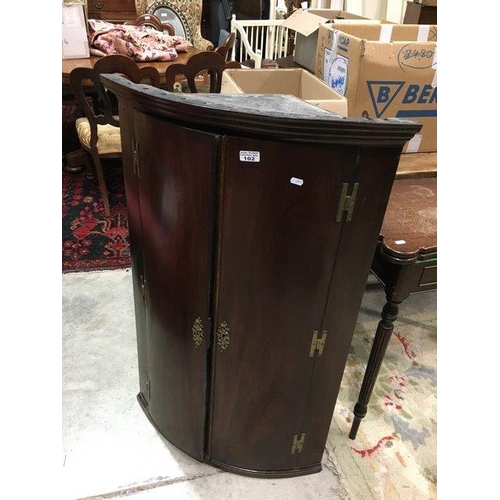 102 - Georgian Hanging Corner Cabinet