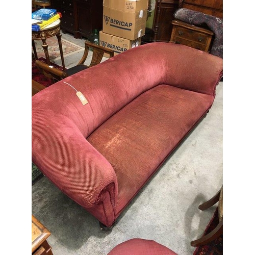 111 - Fabric Covered Chesterfield Couch