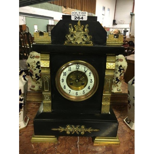 Vict Marble Mantle Clock