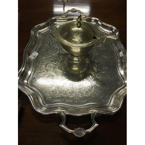 285 - Plated Tray, Gravy Bowl & Ladle