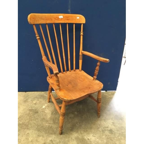 96 - Victorian Spindal Back Kitchen Armchair