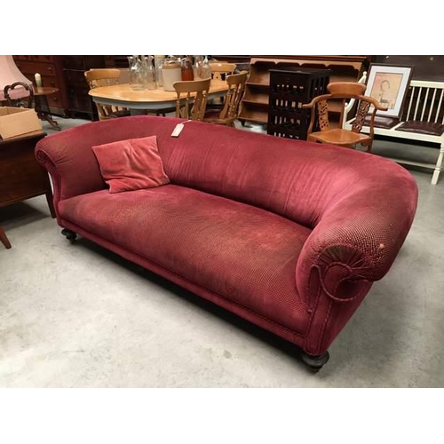 98 - Victorian Chesterfield Couch -210cm Wide x 95cm Depth