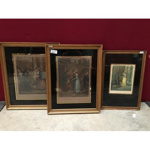 71 - 3 Gilt Framed Cries of London