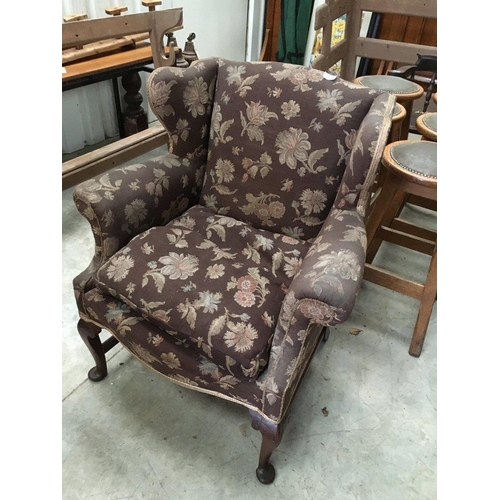 393 - Wing Back Arm Chair