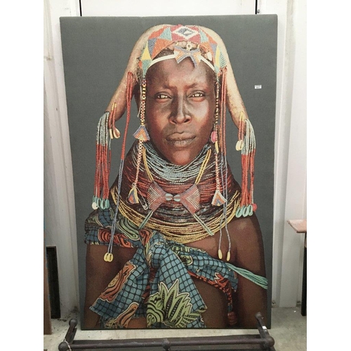 401 - Large Tapestry Of Africian Woman In Costume