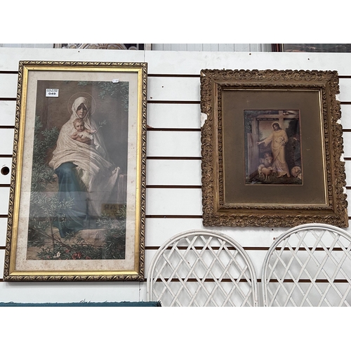 49 - 2 Religious Framed Prints