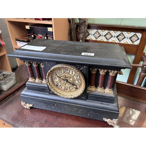 391 - Wooden Mantle Clock