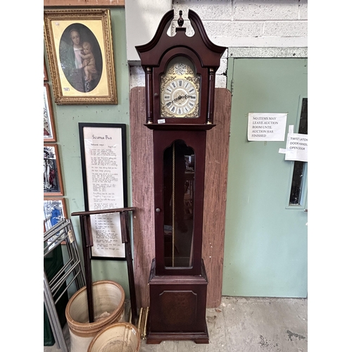 392 - Modern Grandfather Clock Westminster Chime - 3 Brass Weights