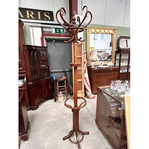 100 - Vintage Style Bentwood Hall Stand