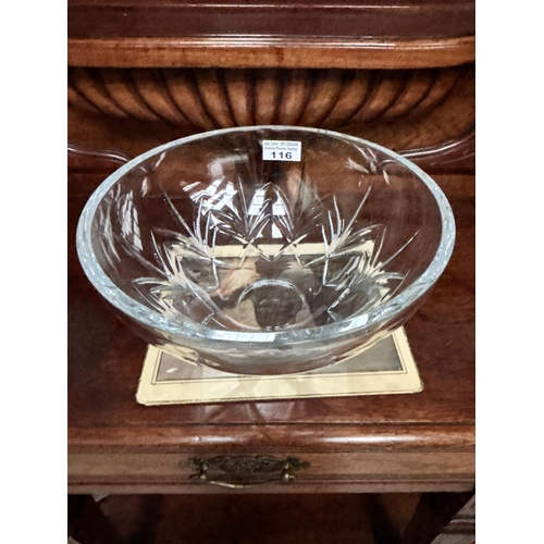 116 - Large Galway Crystal Fruit bowl