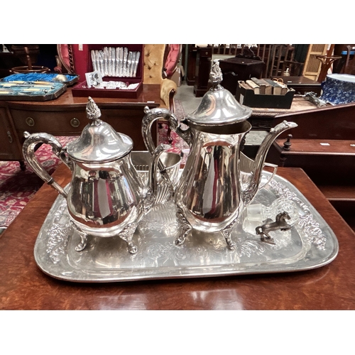 127 - 5 Pieces Plated Tea & Coffee set