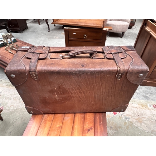 131 - Leather Suit Case