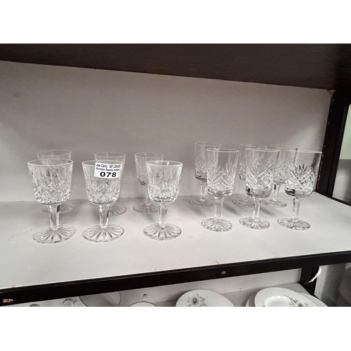 78 - 2 Sets Of Crystal Glasses