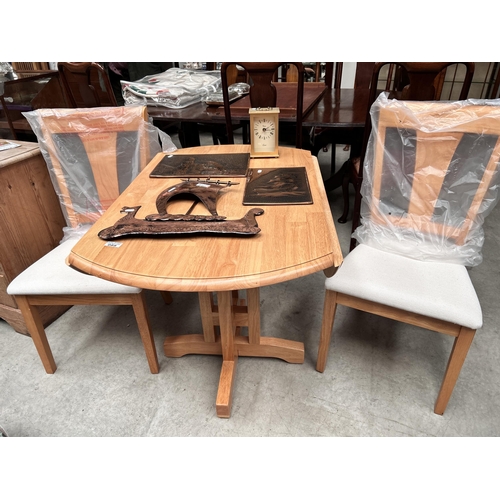 88 - New Drop Leaf kitchen Table & 2 Chairs