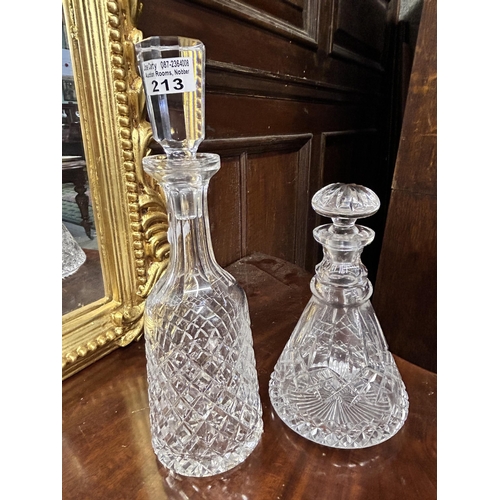 213 - 2 Crystal Decanters