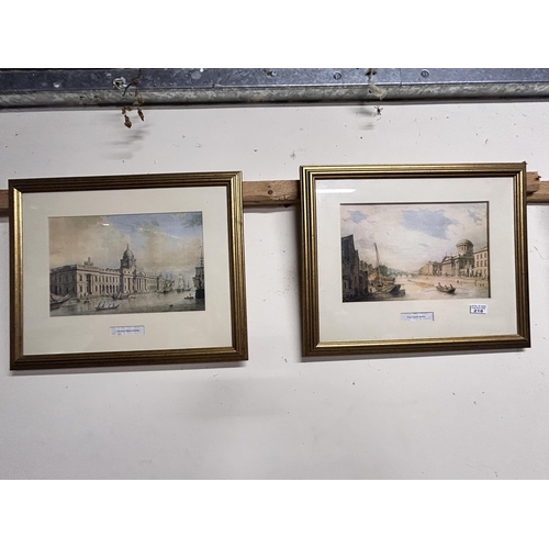 218 - Pr of Gilt Frame Dublin Prints