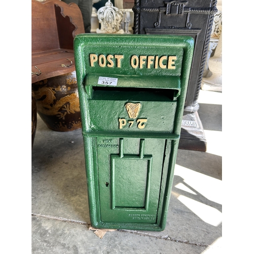 357 - Green Post Office Letter Box & Keys