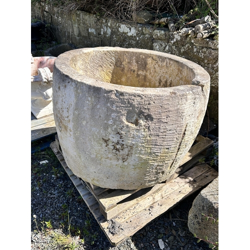 362 - Large Round Stone Trough  80H 100W