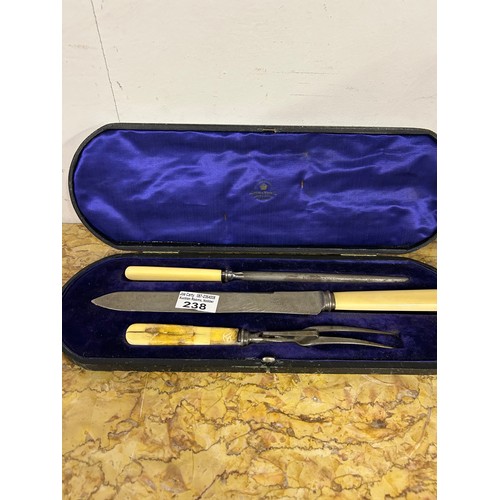 238 - Cased Cutlery Carving set Mappin & Well