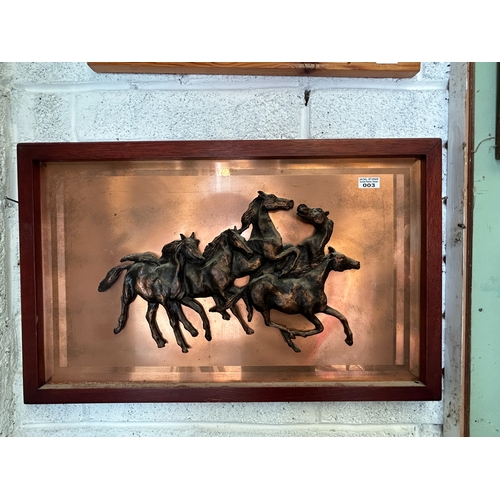 3 - Framed Copper Wall Plaque 50h x 80 w