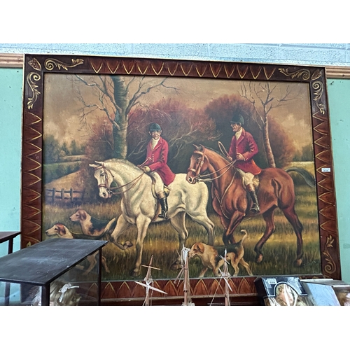 36 - Large OB  Hunting Scene  Signed J.Smyth 72 120h x 160w